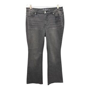 Gloria Vanderbilt "Rockford" Mid Rise Bootcut Jeans Charcoal Gray Size 12